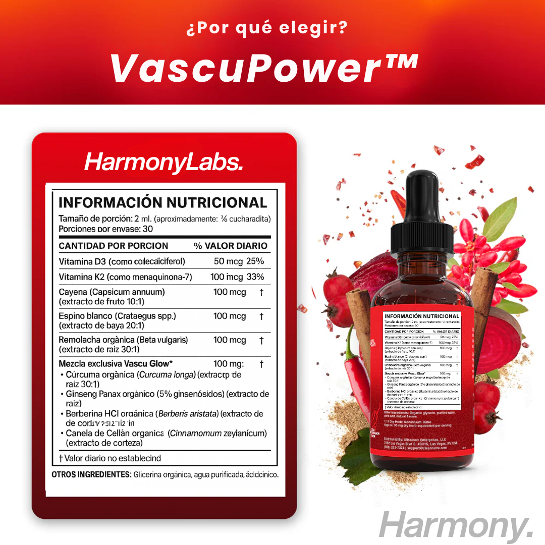 VascuPower™ – Circulación fuerte, energía real.
